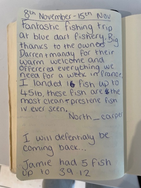 Blue Dart Carp Fishery – 08 November, 2025