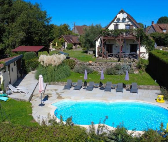 5 Bed Barn Conversion + 2 Gites a Pool and Lake Image