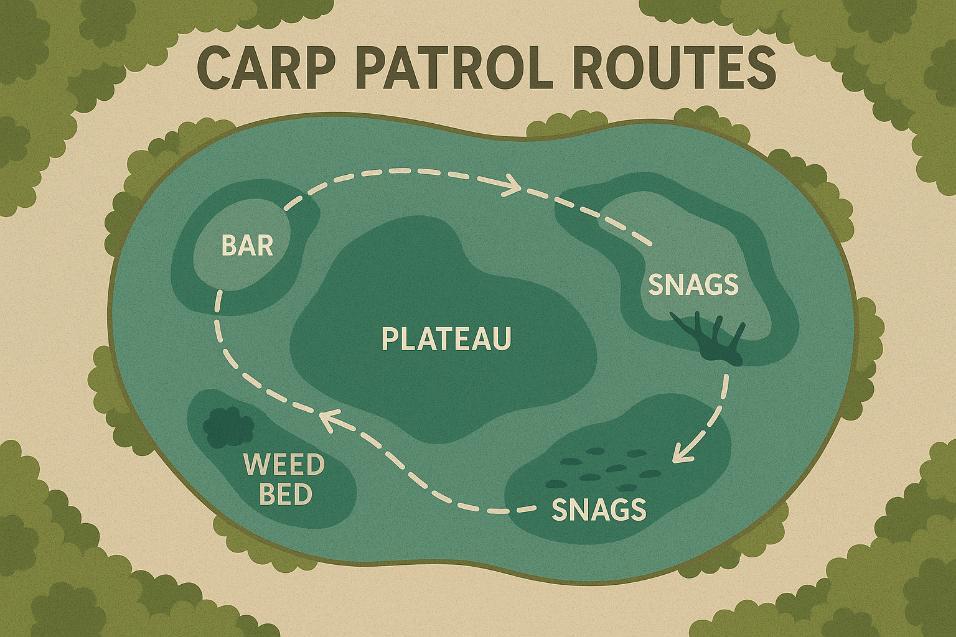 Carp patrol routes