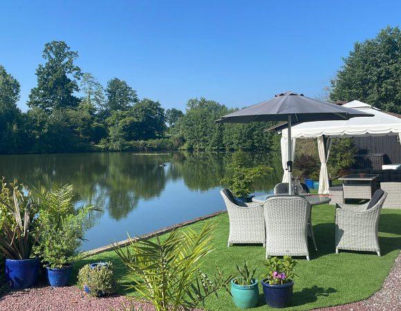 Lakeside Home, Gîte & Carp Lake in Passais Villages, Orne Image